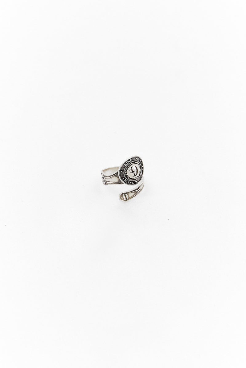 ALEX AND ANI Women Number 9 Spoon Ring, Silver  - Image 1