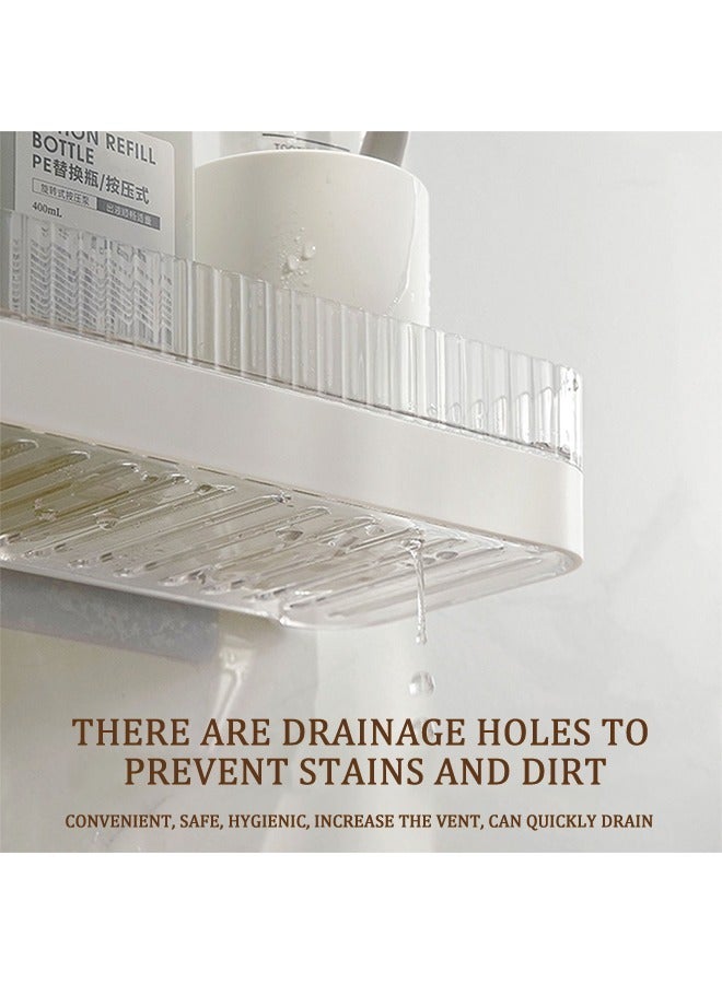 Transparent Shower Shelf, Wall-Mounted Bathroom Rack Is Waterproof and Durable, Suitable for Placing Shampoo, Soap, etc.  - Image 5