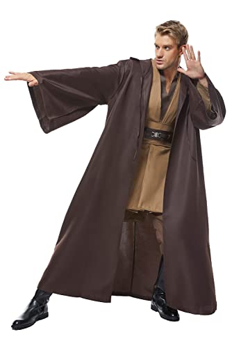 Cosplaysky Men's Tunic Cosplay Costume Adults Outfits Halloween Robe Hooded Uniform Full Set - Image 2