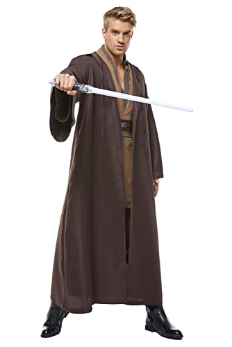 Cosplaysky Men's Tunic Cosplay Costume Adults Outfits Halloween Robe Hooded Uniform Full Set - Image 4