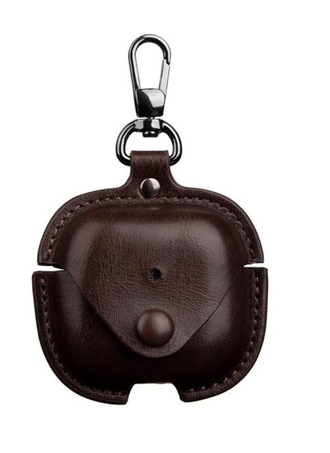 Case Compatible with Airpods 4 2024 PU Leather with Keyring Included Anti-scratch Protective Case Cover for Air pods 4 2024