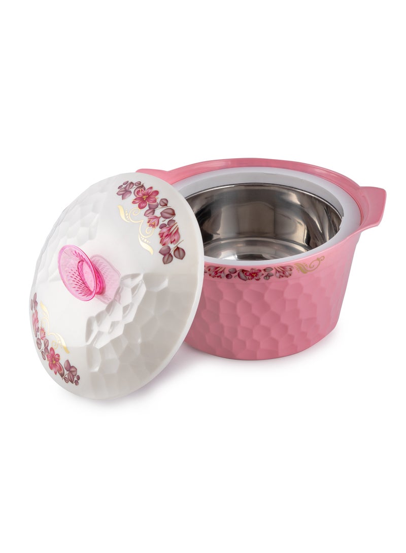 بريتيش شيف طقم قدر حفظ الطعام الساخن فلورنزا مقاس جامبو 2500 I 3500 I 4500، لون بينك - Image 2