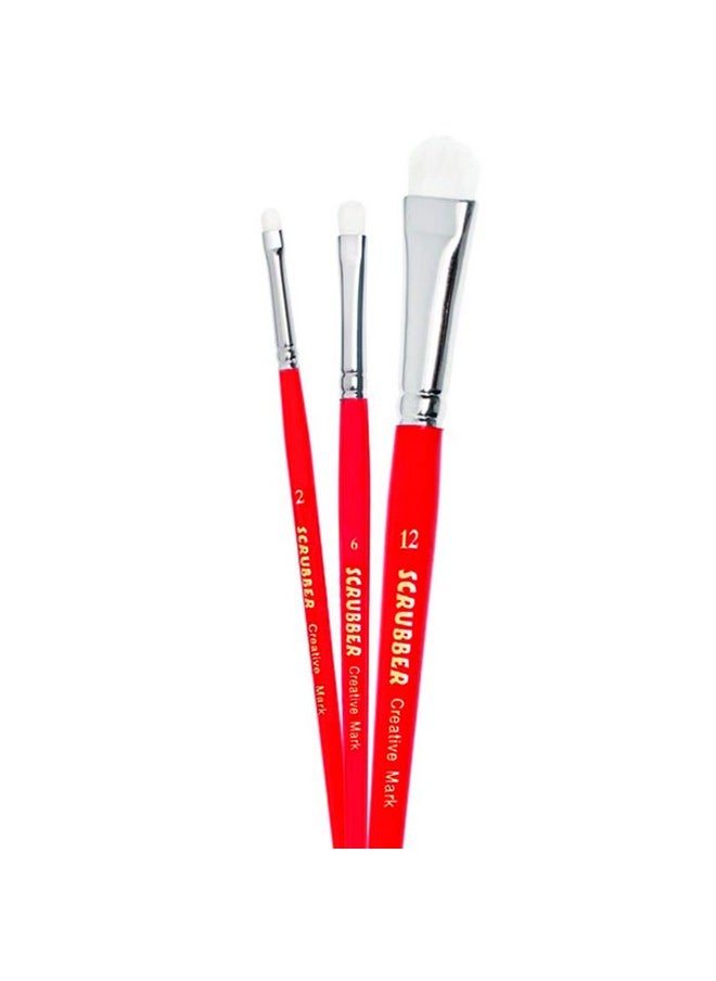 Creative Mark - Scrubber Watercolor Brushes Professional Watercolor Brushes For Scrubbing Blotting Reshaping Edges And More! Set Of 3 - Image 1