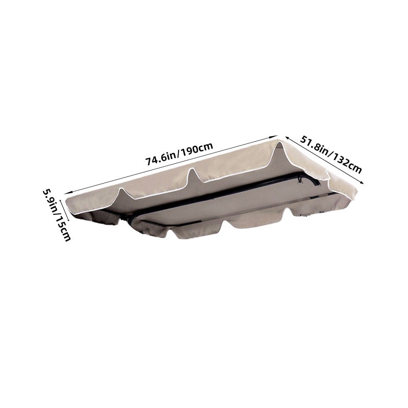 2 pcs Swing Sunshade Cover Cloth Swing Awning Swing Canopy Replacement Porch Cover for Swing - Image 2