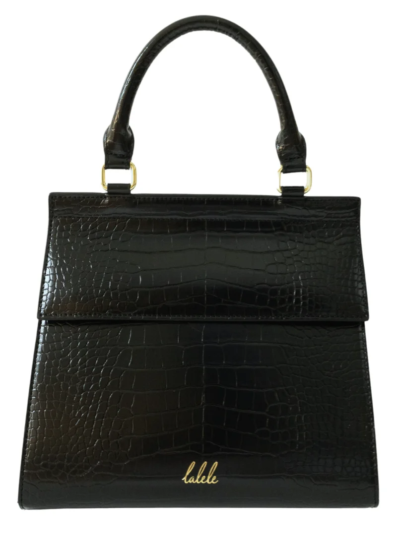 Lunchbag - Black Crocodile