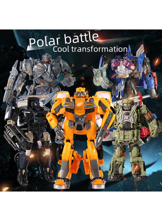 Deformation Toys King Kong Model Car Robot Bumblebee Optimus Prime O Hand-made Children's Gifts A Generation Of Hair-Color:Wasp Warrior