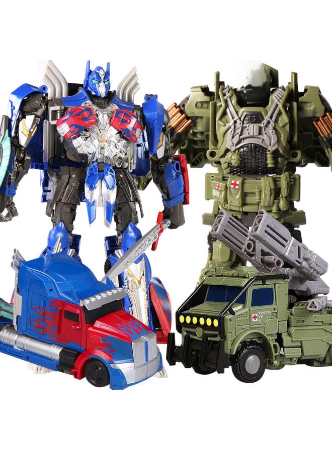 Deformation Toys King Kong Model Car Robot Bumblebee Optimus Prime O Hand-made Children's Gifts A Generation Of Hair-Color:Wasp Warrior