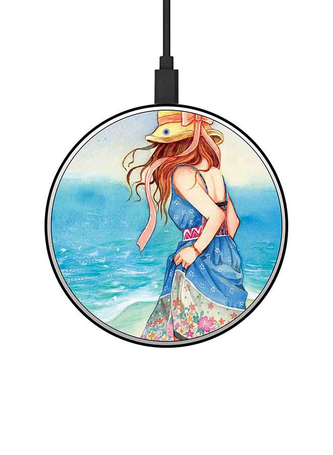 NIBEMINENT 15W Ultra Slim Fast Wireless Charger Multicolour