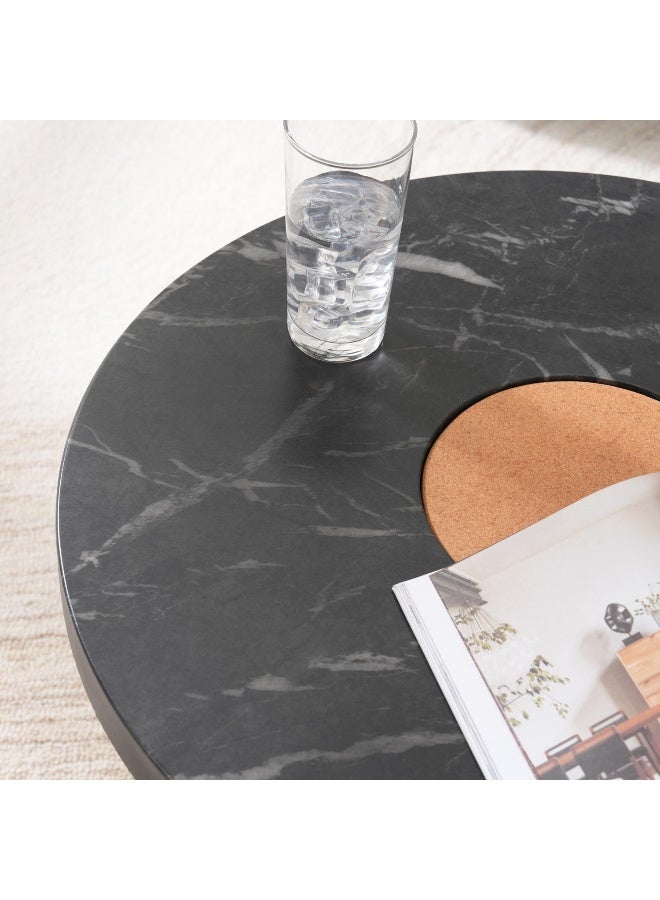 Pan Home Thiago Coffee Table Concrete - Black And Brown - Image 5