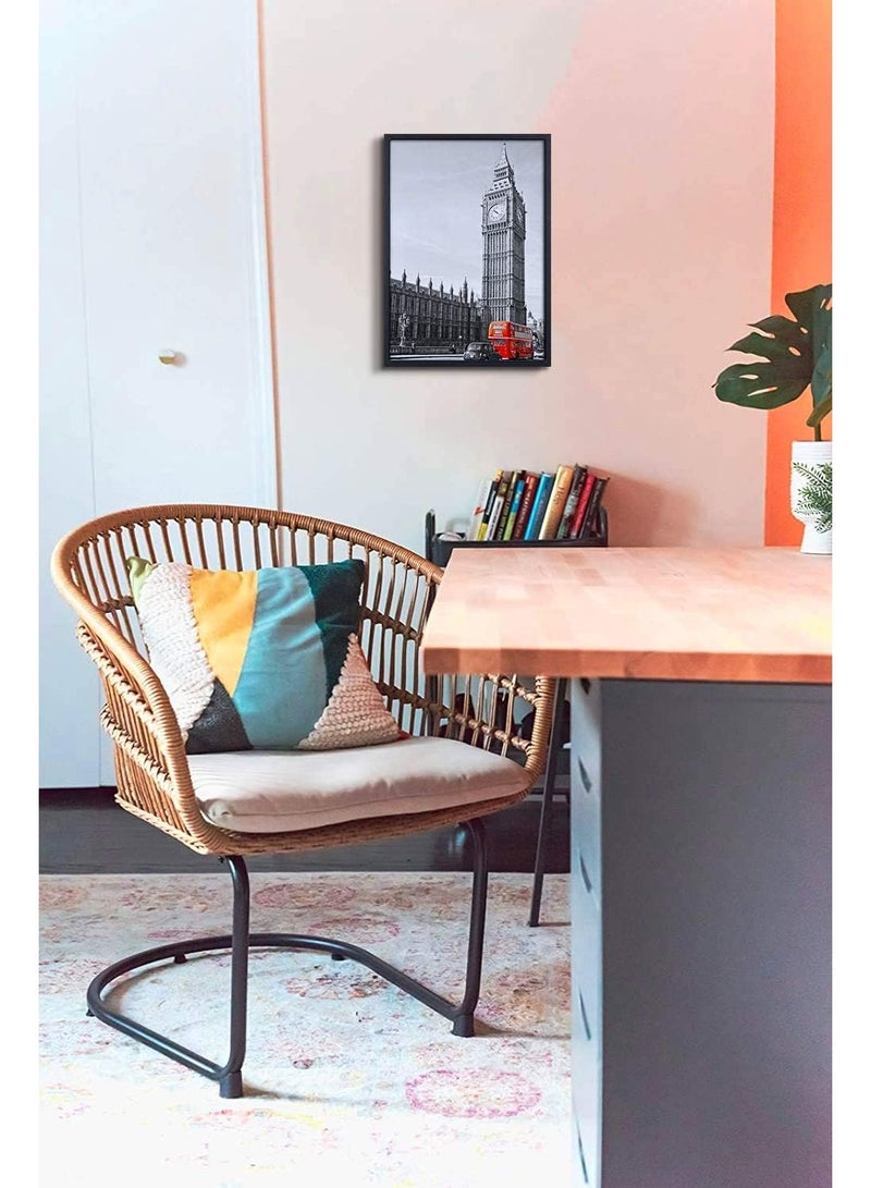 موثوقية التنبؤ مجموعة من إطارين للصورة على شكل شهادة، إطار صورة من خشب البلوط مع حامل، إطار ملصق A3 مع زجاج بلاستيكي للعرض على الحائط، 29.7 × 42 سم (أسود) - Image 2