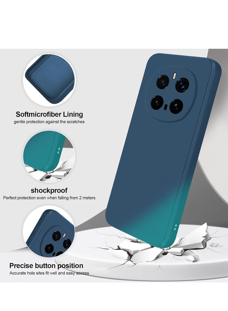 BORTONY Honor Magic 7 Pro Silicone Case Cover Liquid Silicone Anti-scratch Shockproof Case with Fiber Inner Layer Cover for Honor Magic 7 Pro 5G 6.8-inch - Image 2