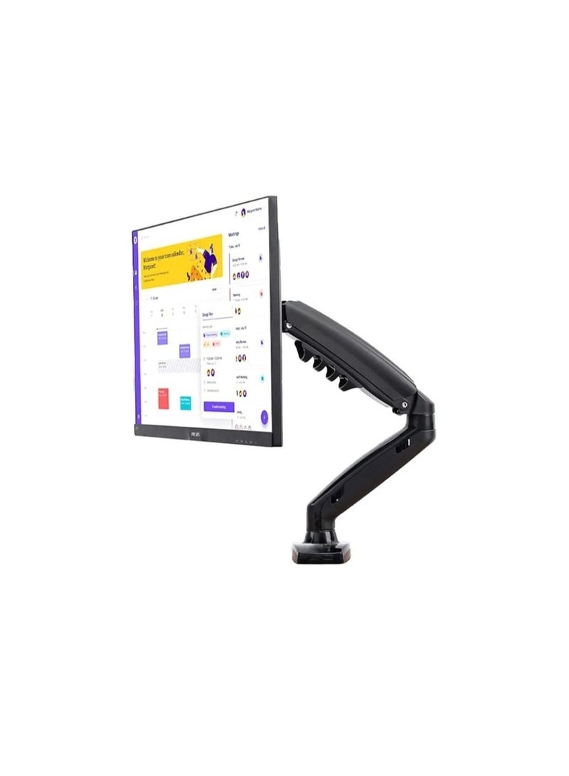 NB F80 Single Arm Shockproof Monitor Stand for 17-30 Inch, Deep Tabletop Monitor Mount - Black - Image 1