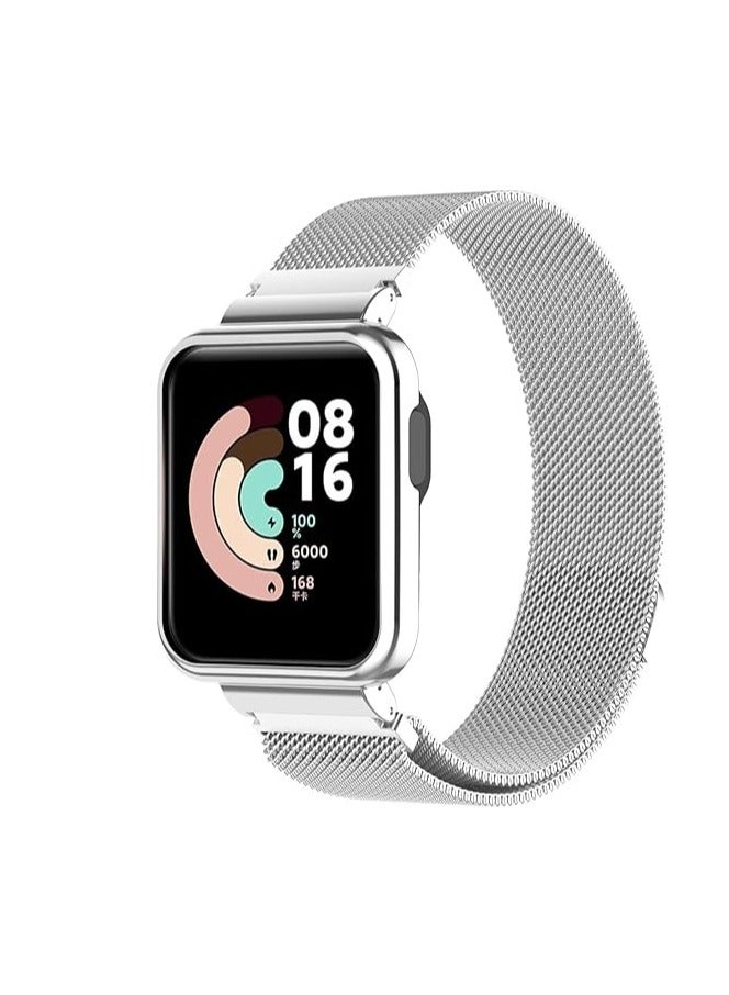 Strap For Xiaomi Redmi Watch 2 Lite/Poco Watch/Redmi Watch 2 / Horloge 2, Magnetic Metal Stainless Steel Adjustable Wristbands Breathable Watch Band With Frame Metal  - Image 1