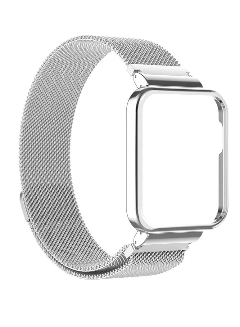 Strap For Xiaomi Redmi Watch 2 Lite/Poco Watch/Redmi Watch 2 / Horloge 2, Magnetic Metal Stainless Steel Adjustable Wristbands Breathable Watch Band With Frame Metal  - Image 3