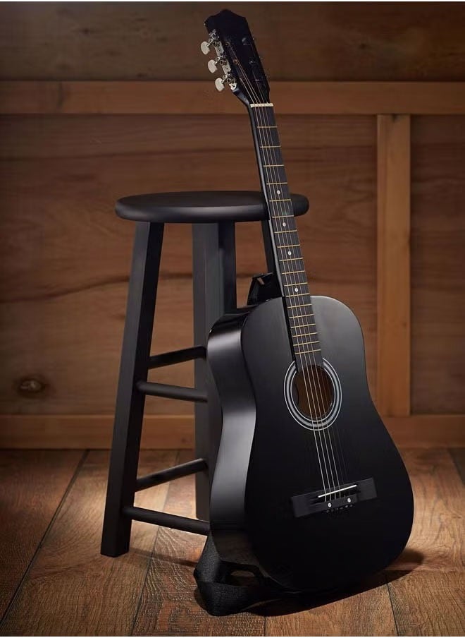 38-Inch Guitar With Accessories Set for Kids and Adults with Guitar Bag Tuner Brass strings Capo String Pick and Clean Cloth for Gift