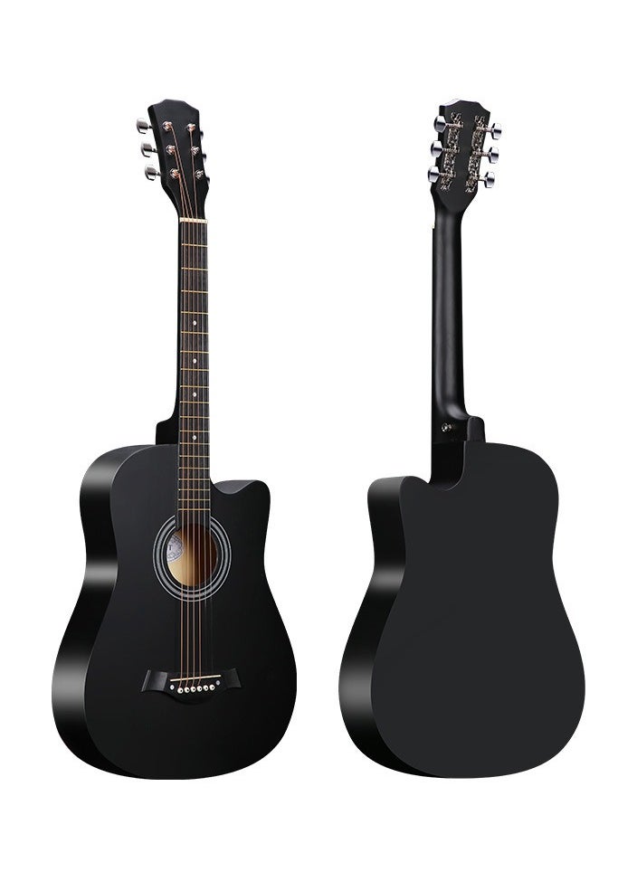 FLYHSO 38-Inch Guitar With Accessories Set for Kids and Adults with Guitar Bag Tuner Brass strings Capo String Pick and Clean Cloth for Gift  - Image 2