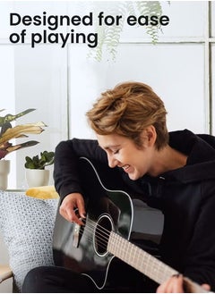 FLYHSO 38-Inch Guitar With Accessories Set for Kids and Adults with Guitar Bag Tuner Brass strings Capo String Pick and Clean Cloth for Gift  - Image 4