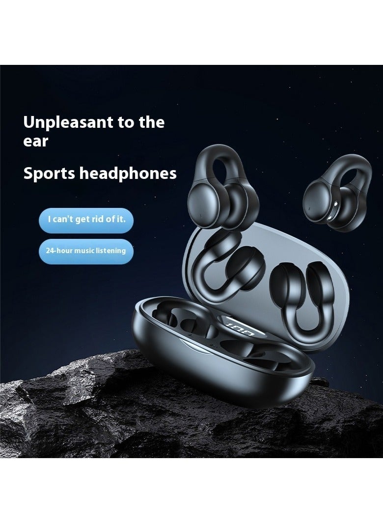 Bukela Wireless Sports Bluetooth Earbuds, Over-Ear Waterproof & Sweatproof, Long Battery Life with LED Display, Noise Cancelling HD Sound（Black） - Image 4