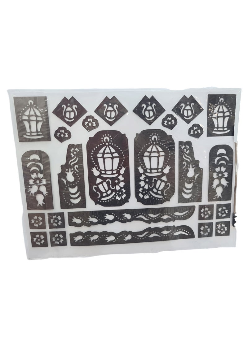 Henna Mould Stickers for Both Hands Pre Cut Ramadan Design