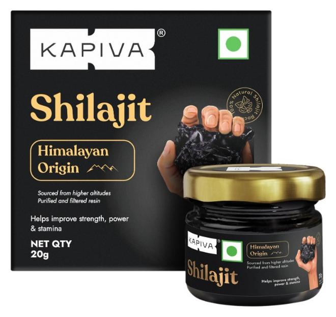 كابيفا شيلاجيت الهيمالايا الأصلي/راتنج شيلاجيت 20 جرام | 250 ملغ/جرعة | للطاقة والتحمل والحيوية | 80 حصة | 100% أيورفيدا - Image 1