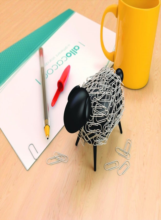 Allocacoc Sheepi - The Magnetic Paper Clip Dispenser Sheep - Black with White Paper Clips - The Animal Paper Clip Holder for Any Desk - Image 3