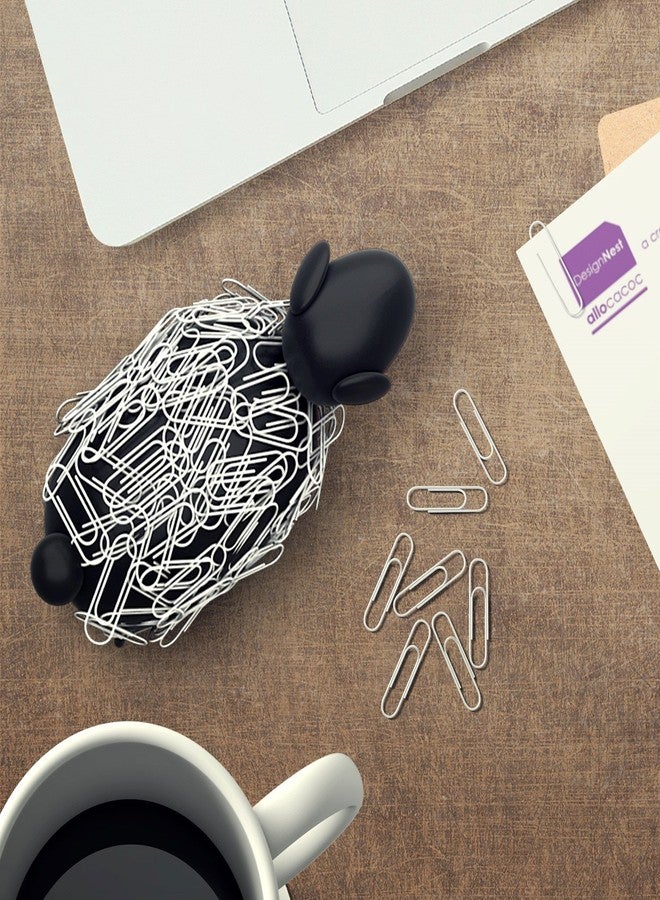 Allocacoc Sheepi - The Magnetic Paper Clip Dispenser Sheep - Black with White Paper Clips - The Animal Paper Clip Holder for Any Desk - Image 5
