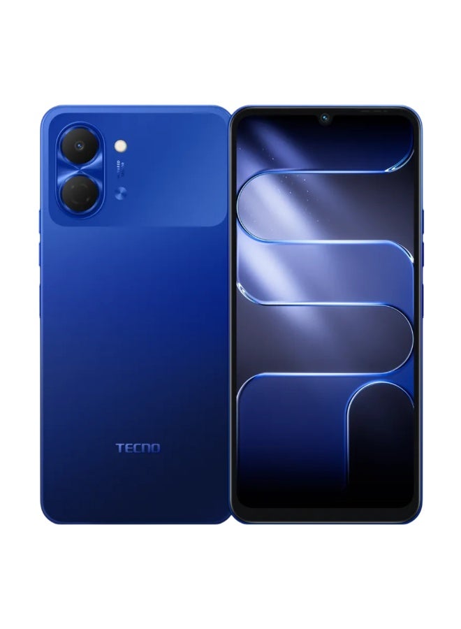 تكنو هاتف GO 3 جالاكسي أزرق 6.75 بوصة IPS LCD 120Hz + معالج Unisoc T7250 4nm + كاميرا 13MP + بطارية 5000mAh شحن Type-C 15W + 64GB تخزين 4GB RAM + أندرويد 15 + IP64 + واي فاي مزدوج النطاق وبلوتوث 5.2 - Image 1