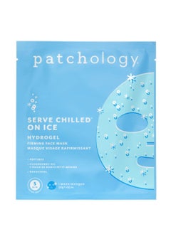 Patchology Patchology Iced Cooling and Firming Hydrogel Masks with Peptides, Cloudberry Oil and Bakuchiol. Facial Sheet Mask designed to firm skin and soothe redness and puffiness 1 - Count 