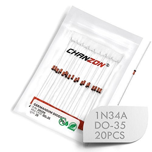 CHANZON (Pack of 20 Pieces) Chanzon 1N34A 1N34 Schottky Diode 50mA 65V DO-35 (DO-204AH) IN34A IN34 Axial for TV FM AM Radio Detection - Image 4