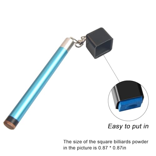 LAKE OF FIRE Square Pool Cue Chalk Holder – 2-in-1 Billiard Accessory with Pool Chalk Holder & Cue Tip Tool(Blue) - Image 5
