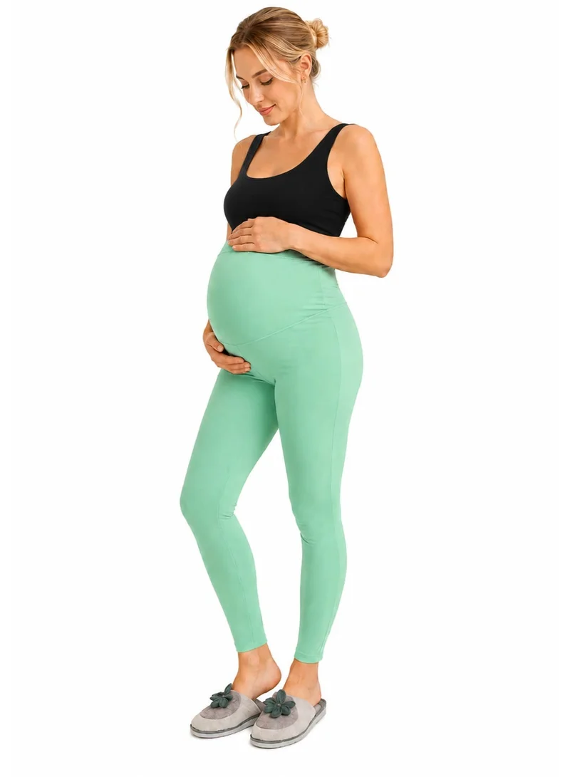 TUMMY Soft Stretchable High Waisted Maternity Workout Leggings for Women