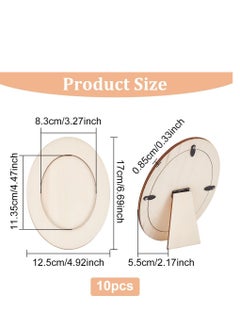 KASTWAVE Tabletop Picture Frames,10 Pcs Elevate Memories with Wood Oval Tabletop Picture Frames  - 4.5x3inch Size for Wedding Decor and Home Display. Adjustable Frames for Personalized Festive Gifting  - Image 4