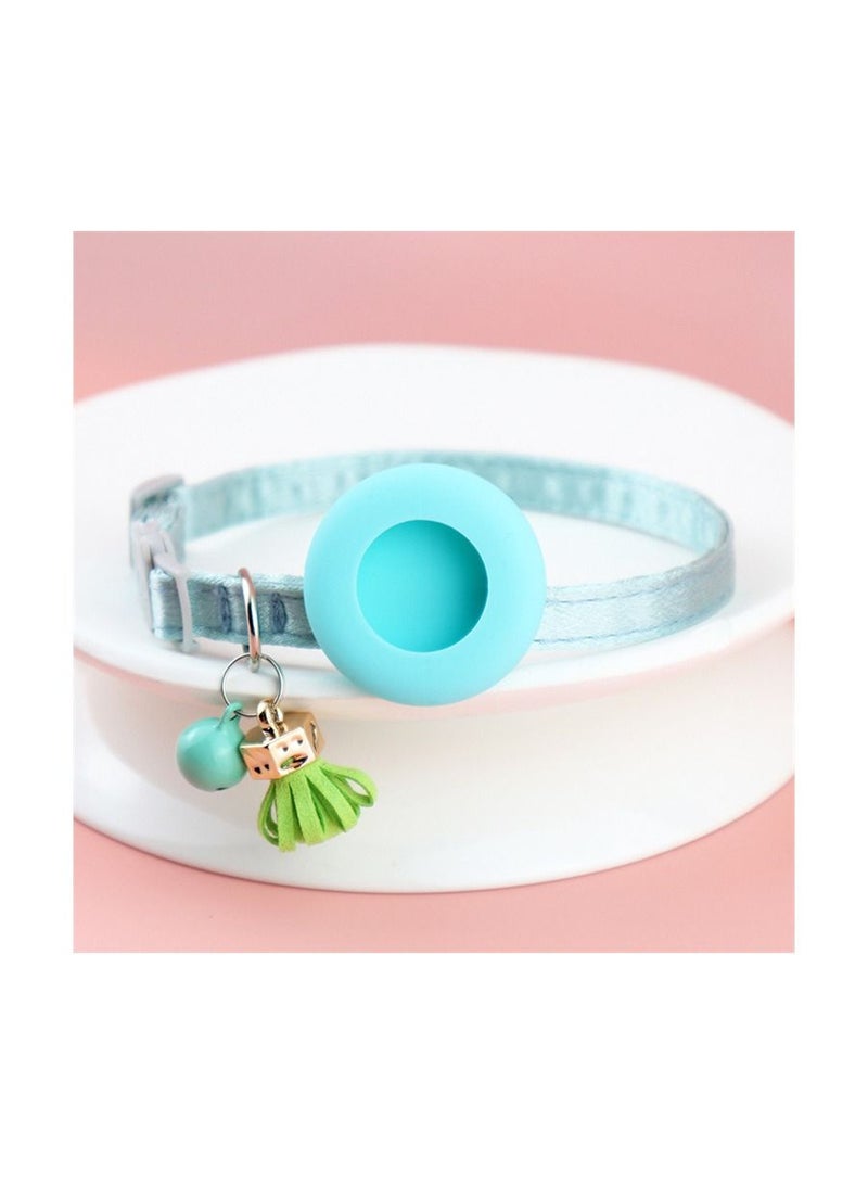 طوق عاكس مع حامل Airtag مقاوم للماء للقطط والكلاب باللون الأزرق السماوي - Image 2