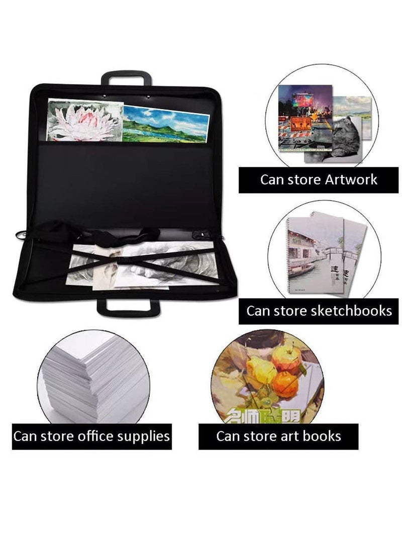 Generic A3 Artist Portfolio Case Art Portfolio Carrying Bag Sketch Bag Painting Drawing Board Bag Art Carry Bag Art Presentation Storage Bag Art Folder Art Supplies Tote Bag Artwork Carried Bag  - Image 2