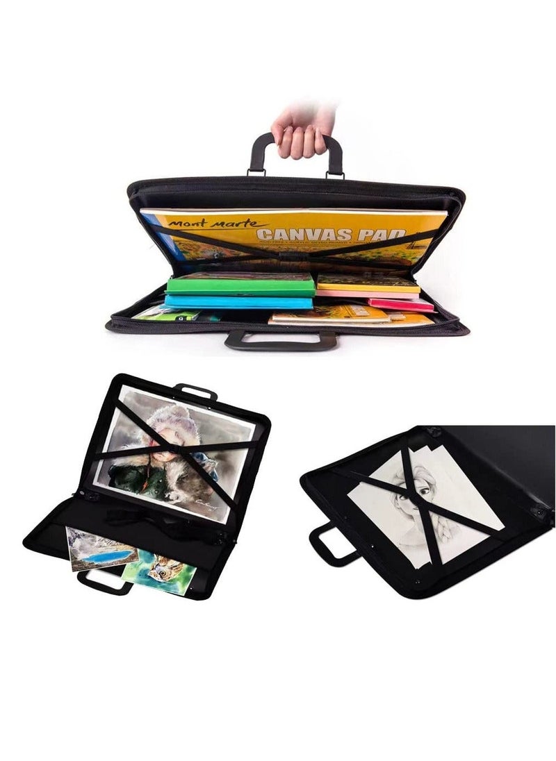 Generic A3 Artist Portfolio Case Art Portfolio Carrying Bag Sketch Bag Painting Drawing Board Bag Art Carry Bag Art Presentation Storage Bag Art Folder Art Supplies Tote Bag Artwork Carried Bag  - Image 4