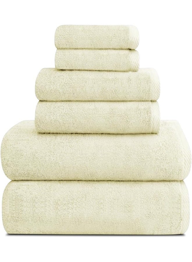 Topify Premium Bath Towels Set Pack of 6  Soft Cotton Face, Bath and Hand Towels, 600 GSM  Soft Feel, Highly Absorbent Durable Towels, Perfect for Daily Use  Lightweight Spa Towel  - Image 2