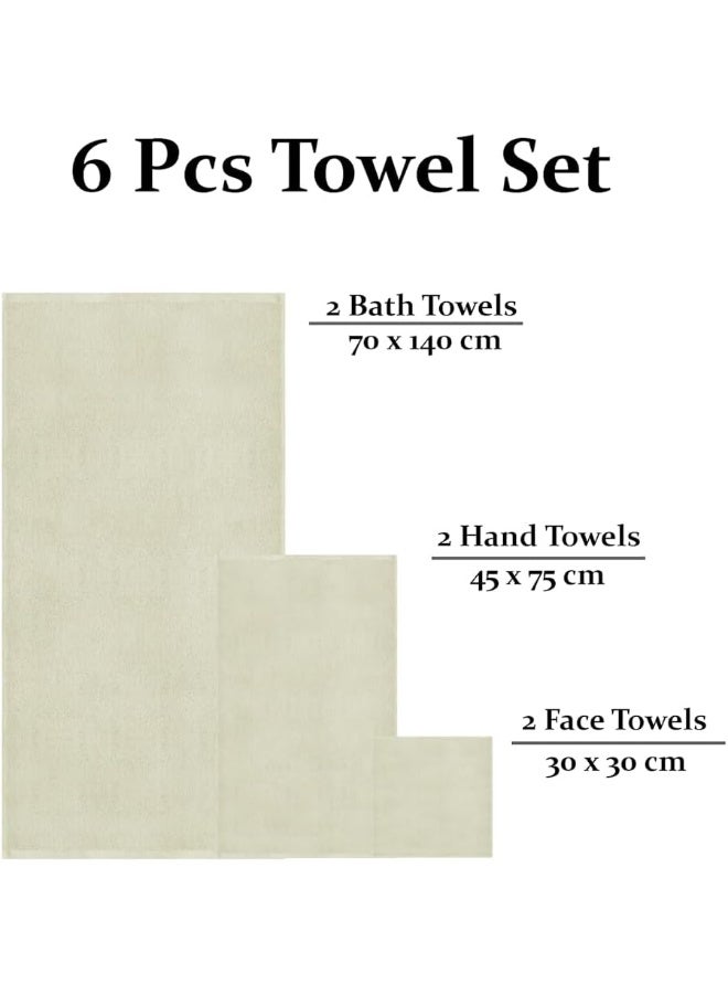 Topify Premium Bath Towels Set Pack of 6  Soft Cotton Face, Bath and Hand Towels, 600 GSM  Soft Feel, Highly Absorbent Durable Towels, Perfect for Daily Use  Lightweight Spa Towel  - Image 3