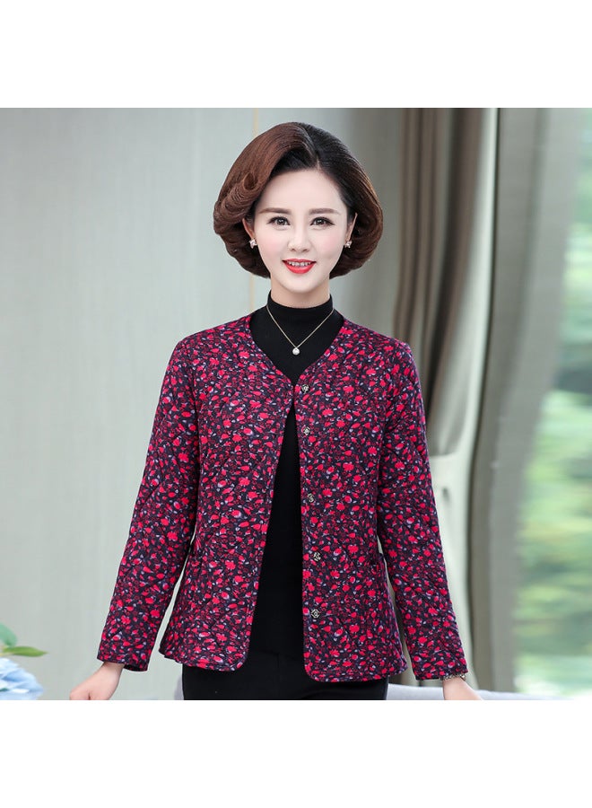 Lined Cotton Jacket For Elderly Wen, Middle-aged Camel Wool Cotton Coat, Winter Base Layer Small Cotton-padded Jacket For Middle-aged And Elderly, Modal