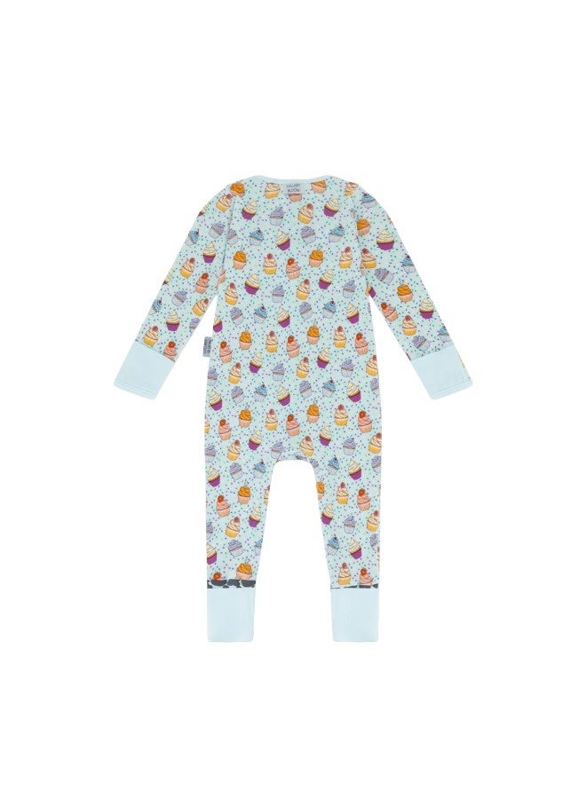 Lullaby Bloom Premium 100% Certified Organic Cotton Baby Essential Infant Sleepsuit Romper for Baby Girls and Boys Unisex Cupcake - 6-9 Months - Image 3