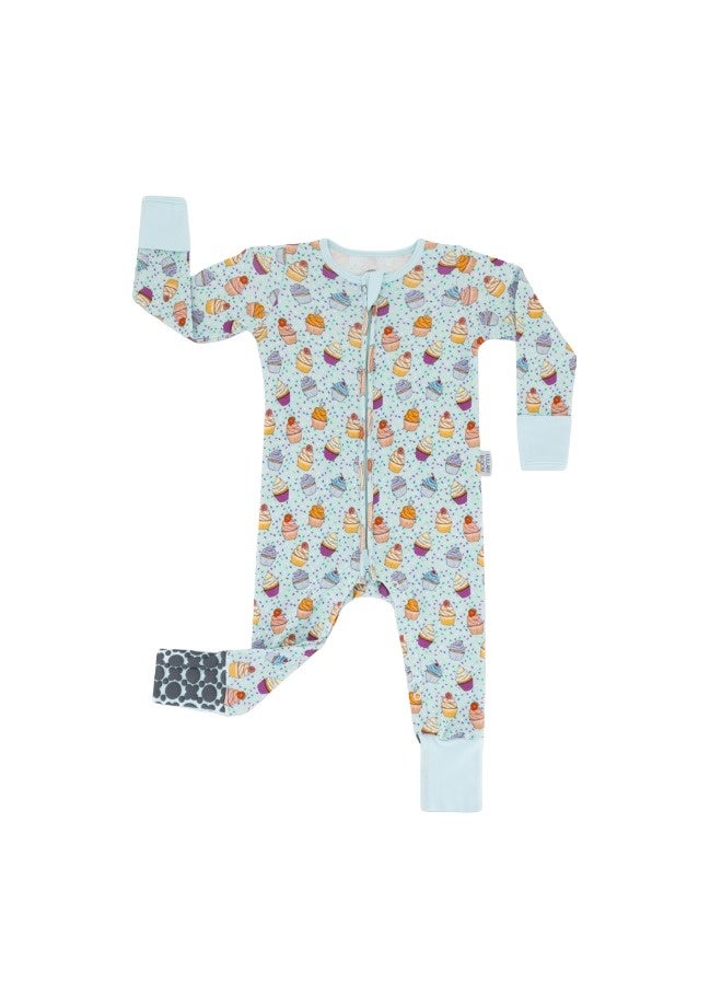 Lullaby Bloom Premium 100% Certified Organic Cotton Baby Essential Infant Sleepsuit Romper for Baby Girls and Boys Unisex Cupcake - 6-9 Months - Image 1