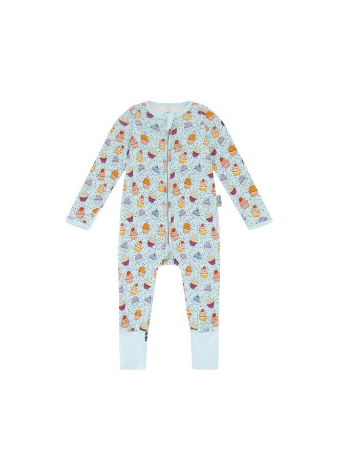 Lullaby Bloom Premium 100% Certified Organic Cotton Baby Essential Infant Sleepsuit Romper for Baby Girls and Boys Unisex Cupcake - 6-9 Months - Image 2