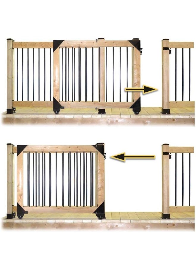 Pylex Pylex 11052 11070 Sliding Gate Kit, Black  - Image 2