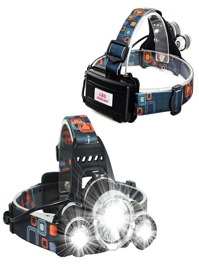 Wish LED Headlamp, Rechargeable Head Light, Adjustable Angle Headlight Waterproof, Headlight for Fishing, Camping, Hiking - Image 2