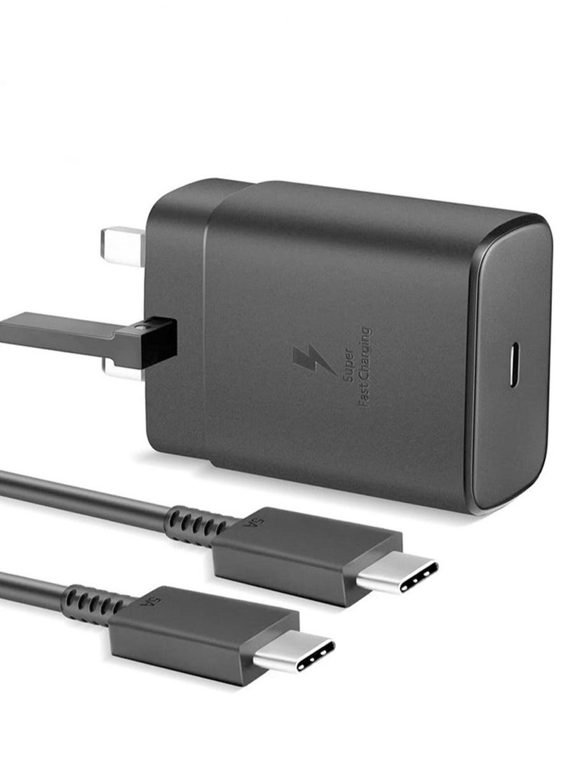 XiaoGiqi 45W 1M PD Fast Charger for Samsung Galaxy S23 Ultra/S23+/S22 Ultra/S21/A54/A53, 5A Type-C Cable Included (UK Plug, Saudi Certified)  - Image 1
