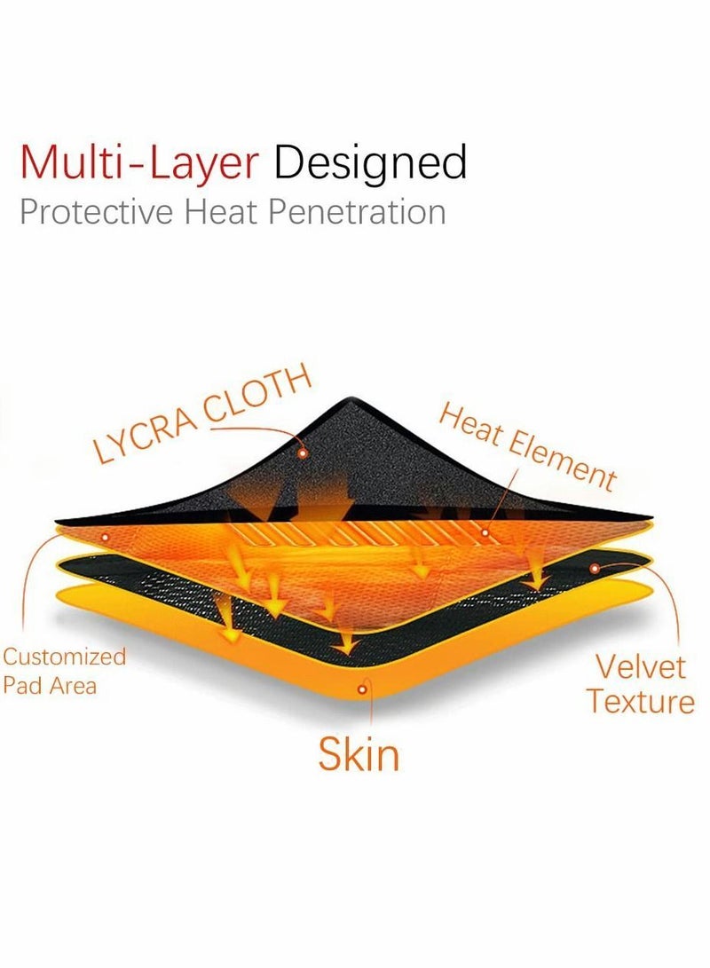 Electric Neck Warmer Wrap Heating Pad for Shoulder Cervical Pain Relief Portable Size Heated Massager with Three Adjustable Heat Modes Black - Image 4