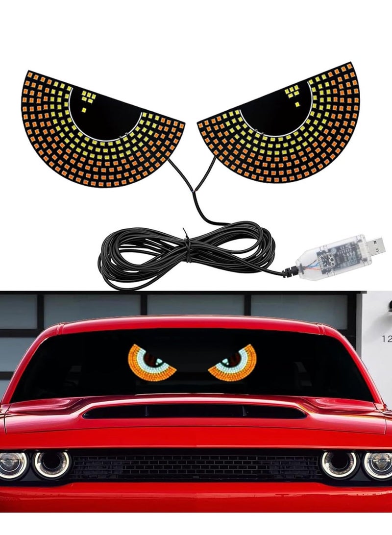 أضواء عيون الشيطان ضوء ليد تفاعلي لتزيين زجاج السيارة - يمكنك تركيبه بنفسك - Image 1