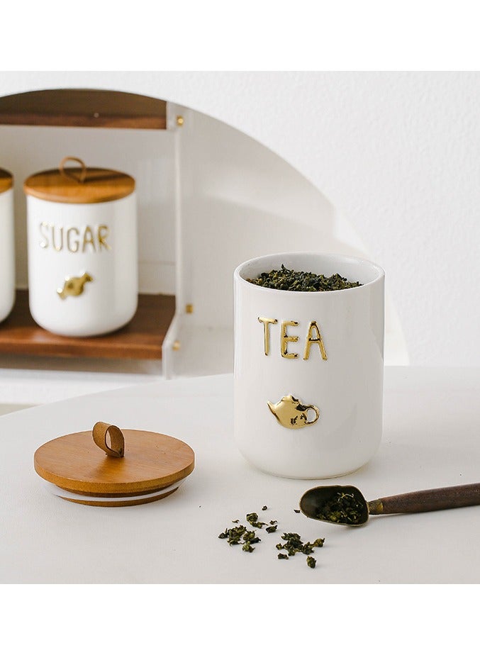 الفاخرة ماتي سيراميك تخزين جرة ، تصميم عصري لتخزين الشاي المنزلي ، حلوى والقهوة ،حاوية القهوة العملية الراقية ، قطعة واحدة - Image 4