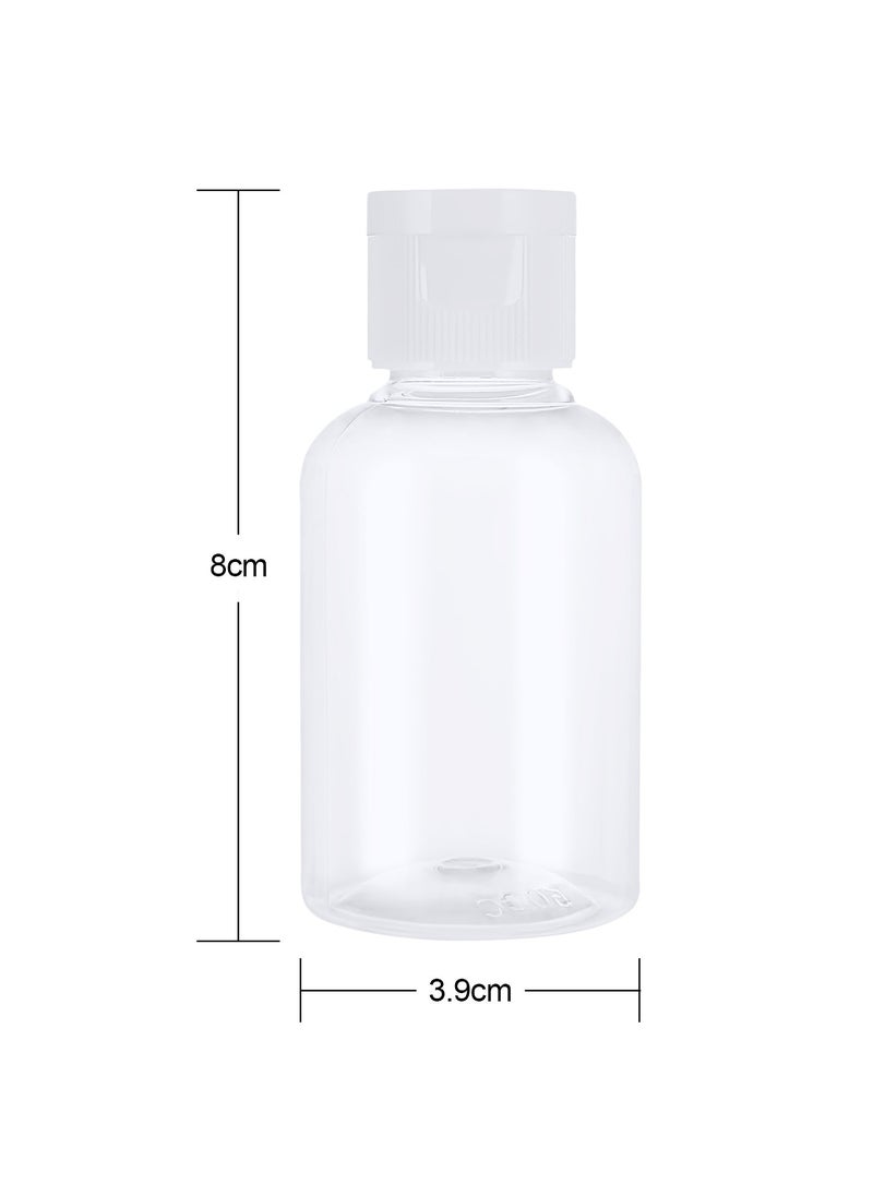 DIY Crafts - DIY Crafts Pack Of 6 Pcs Design No 1 Transparent Plastic Air Flight Travel Bottle Set with Small FunnePack Of 6 Pcs Design No 1 - Image 1