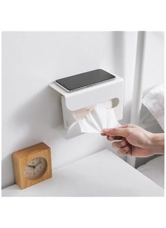 RYNX Tissue Box HolderWall MountedUnder Cabinet Paper Roll Holder Towel StandDispenser Shelf for KitchenToiletPantry Utility Room Laundry Storage OrganizerRectangular Paper Holder Boxes  - Image 1