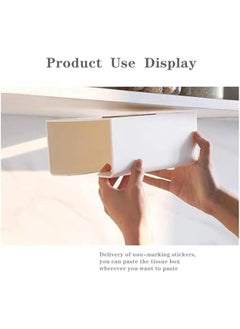 RYNX Tissue Box HolderWall MountedUnder Cabinet Paper Roll Holder Towel StandDispenser Shelf for KitchenToiletPantry Utility Room Laundry Storage OrganizerRectangular Paper Holder Boxes  - Image 4